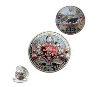 Moneda de Alerta de Hantavirus 2026, Moneda de desafío de Arte de Hantavirus de Crucero de Doble Cara, Coleccionable de Metales Pesados para Enfermeras y Trabajadores Esenciales (1PCS)