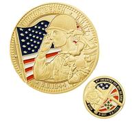 Moneda de aniversario del día 80 D - Medalla histórica, token conmemorativo | Vintage Guardar memoria de la guerra, elegante exhibición de escritorio coleccionable para celebraciones militares