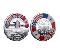 Moneda de aniversario - Moneda del desafío 'Aniversario | D Day 80th Anniversaryy normandiee, decoraciones únicas monedas conmemorativas para el 80 aniversario de la Segunda Guerra Mundial un