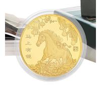 Moneda de Año Nuevo,Recuerdo Y Coleccionable Fichas De Caballo | Moneda En Relieve Para El Año Nuevo Chino 2026 Bestias Mitológicas | Para Padres, Mujeres, Hombres, Para Navidad,