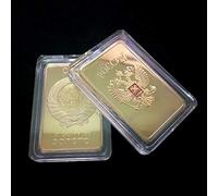 Moneda de Bitcoin/corona chapada en oro con contenedor