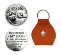 Moneda de bolsillo personalizada con texto en inglés «To My Son I At Least You», regalo único inspirador para hijos de papá
