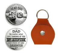 Moneda de bolsillo personalizada con texto en inglés «To My Son Pocket Hug from Dad,To My Daughter I At Least Gift Dad For Sons Inspirational from You», única
