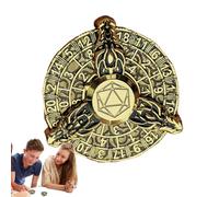 Moneda de Dados, Dados de Ruleta,Juegos de Dados de dragón geniales - Dados de Metal, Ruleta giratoria, de Juego de rol, Rueda Dentada Retro para de Pub Club