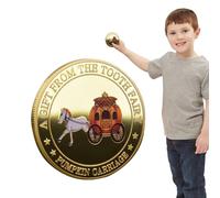 Moneda de de los dientes, recompensa de dientes perdidos, tesoro de 1.77 pulgadas que fomenta el recuerdo coleccionable, divertido diseño de tradición, hitos para niños, idea de regalo y recuerdo