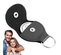 Moneda de decisión para padres - Fichas de acero inoxidable de doble cara con llavero de cuero, regalo de peluche de bolsillo para mamá papá por primera vez | Moneda de tapa para padres nuevos padres