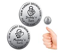 Moneda de decisión para padres nuevos, regalos divertidos de embarazo para madres primerizas y papás, lindo regalo para padres primerizos, ideas de regalo para parejas, regalo de broma para baby