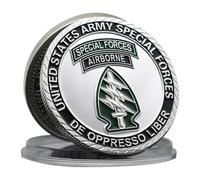 Moneda de desafío aerotransportada de las fuerzas especiales del ejército de los Estados Unidos 1775 medalla de metal con caja de plástico, recuerdo artesanal