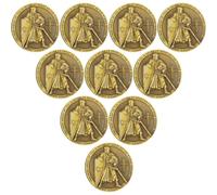 Moneda de desafío cristiano con fe empoderada con cruz de soldado armado, versículos bíblicos, ficha de abrazo de bolsillo (paquete de 10)