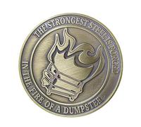 Moneda de desafío de fuego de contenedor de basura - Ficha moral coleccionable, pieza de recuerdo de novedad | Pieza de desafío decorativa, Keppsake de despedida, regalo de agradecimiento, regalo de