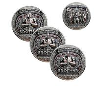 Moneda de desafío de la Hermandad de los Caballeros para Veteranos, ficha inspiradora Call On Me Brother, unida por el Honor forjada en Acero, Regalo para Hombres, Amigos, Clubes (3PCS)