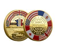 Moneda de desafío,Decoraciones conmemorativas del día D 80Th - World War Ii Commemorative, 1944 Commemorative Coin, Exclusive Collectible For Bookshelf & Desk