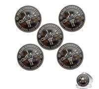 Moneda de Desafío del Blue Collar Club (Club de Trabajadores Manuales), Moneda Única del Club, Monedas Conmemorativas Manos Sucias, Dinero Limpio (5pcs)
