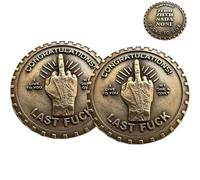 Moneda de Desafío Edc último Polvo For Dar, Moneda de Desafío de Humor Divertido, Regalo Sarcástico Hilarante. Ahora No Tengo Nada For El Agotamiento y No Me Quedan Polvos(2pcs)