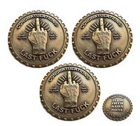Moneda de Desafío Edc último Polvo For Dar, Moneda de Desafío de Humor Divertido, Regalo Sarcástico Hilarante. Ahora No Tengo Nada For El Agotamiento y No Me Quedan Polvos(3pcs)