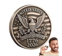Moneda de desafío - Moneda conmemorativa militar de diámetro estándar | 50 aniversario de acrílico transparente, elemento artístico hecho a mano, 45 g, recuerdo de aniversario clásico de Semper