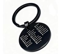 Moneda de entrenamiento Cw de acero inoxidable para radio aficionada para práctica de código morse, llavero de metal grabado portátil para operadores de jamón principiantes que aprenden habilidades de