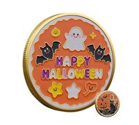 Moneda De Halloween, Souvenir de Halloween, Detalle de Fiesta para Coleccionistas Adultos Hombres Mujeres Amigos Familia