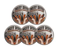 Moneda de Humor para Adultos Muff Diver Union, Divertida Moneda de Desafío Explorando el Reino de la Aventura, Monedas Conmemorativas de Doble Cara Explorador Muff Diver (5pcs)