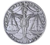Moneda de la Suerte con 12 Constelaciones Acuario, Piscis, Aries, Tauro, Géminis, Cáncer, Leo, Virgo, Libra, Escorpio, Sagitario y Capricornio (1 Unidad, Libra)