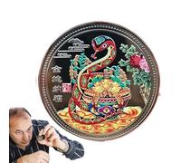 Moneda De La Suerte | Moneda Del Desafío De Buena Suerte | Delicada Moneda De Recuerdos | Año De La Moneda De Oro De La Serpiente, Moneda Decorativa De Colección De , Moneda Conmemorativa De C