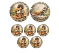 Moneda de Mono de Apoyo Emocional, Moneda de Mono para Dar Golpear, Monedas Inspiradoras con el Mensaje Un Día a la Vez, No Estás Solo/a, Regalo de Ánimo para Amigos y Familiares (5Pcs 02#)