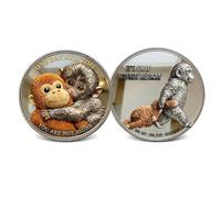 Moneda de Mono de Apoyo Emocional, Moneda de Mono para Dar Golpear, Monedas Inspiradoras con el Mensaje Un Día a la Vez, No Estás Solo/a, Regalo de Ánimo para Amigos y Familiares (01#)