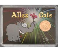Moneda de oro Krugerrand 1/10 oz oro Ottifant 'Alles Gute' World of Coins