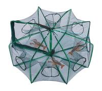 Moneda de pescado - Jaula de pesca plegable a prueba de escape para cangrejos, camarones y peces pequeños, trampa al aire libre para lago, estanque, playa, agua dulce, kayak y aventuras de campamento
