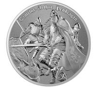 Moneda de Plata de 1 onza Niue - Arthur Pendragon 2023 - Primera edición de la Serie Camelot - Moneda de Plata de 1 Oz