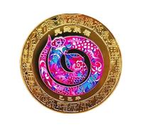 Moneda De Serpientes Zodiacas | Token De Año De Serpiente | Año De La Snake Good Luck Coin | Mini Moneda De Desafío De Recuerdo | Token Conmemorativo Decorativo Para Coleccionistas, Regalos Y Recuerdo