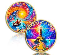 Moneda de sobriedad de un día a la vez, símbolo de sobriedad para celebrar la recuperación. Regalo significativo para mujeres y hombres en Alcohólicos Anónimos