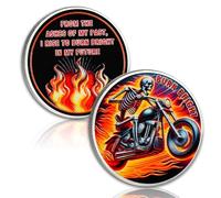 Moneda de sobriedad Skeleton Rider, medallón Burn Bright NA AA - Ficha inspiradora de aniversario de recuperación, regalos de sobriedad no religiosa para hombres y mujeres, moneda de afirmación de