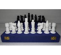 Moneda de tablero de ajedrez de mármol blanco | Moneda de juego de ajedrez negra, regalo hecho a mano para niños y decoración de habitación, regalo de mármol-ablde King de 3 pulgadas | Accesorios para