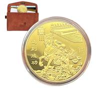 Moneda Del Año Nuevo Chino: 1.77 Pulgadas Moneda Conmemorativa De La Suerte De Caballos Dorados Para La Celebración, Recolección Con Recuerdo De Recuerdo, Tokens Conmemorativo Para Adultos Y Coleccion