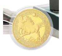 Moneda del caballo de - Ficha coleccionable de metal en relieve (4,5 cm) | Año del caballo de la suerte souvenirs | Regalo de artesanía decorativa Amigos Familia | Moneda conmemora