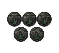 Moneda del Club de Cannabis de los Viejos Cabrones, Moneda de desafío Divertida para Miembros vitalicios, Club de los Viejos Cabrones, Ficha Vintage de Hoja Verde (02# 5Pcs)