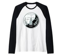 Moneda del cuarto del estado de Maryland Camiseta Manga Raglan