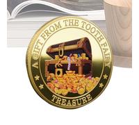 Moneda Del De Los Dientes - Moneda Conmemorativa Para El Cambio De Dientes De Los Niños - Recuerdo Divertido Para Niños Y Niñas, Decoración Infantil Y Juego Simulado