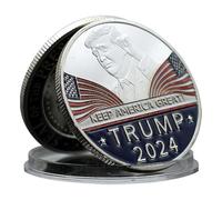 Moneda del desafío Donald Trump 2024 47º presidente de los Estados Unidos, medalla conmemorativa de metal, regalo para fanáticos