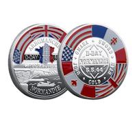 Moneda Del Día D | Moneda Conmemorativa Conmemorativa De La Segunda Guerra | Moneda De La Segunda Guerra Mundial Para Celebrar El 80 Aniversario Del Desembarco De Normandía