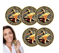 Moneda desafío: juego de monedas de desafío de fuego divertido de 5 | Monedas de recuerdo de agradecimiento a los empleados para despedirse de colegas, decoración de escritorio para el lugar de