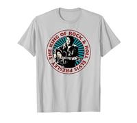 Moneda Oficial de Elvis Presley Camiseta, Hombre, Plata, M