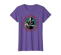 Moneda Oficial de Elvis Presley Camiseta, Mujer, Morado Jaspeado, XL