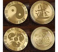 Moneda para la ansiedad, 4 piezas de metal para la ansiedad, moneda háptica EDC juguete de metal, más ciclo que juegas más suerte que tienes, cada perro tiene su día, todo el dinero va a mi hogar