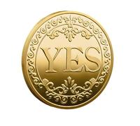 Moneda Sí/No - Moneda de metal para decisor, Pieza de colección, Pieza de solapa de doble cara, herramienta de toma de decisiones divertida, pieza de elección chapada en plata, moneda de recuerdo
