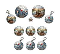 Moneda y llavero The Eternal Fisherman Challenge - Moneda coleccionable del club de pesca Old Bastards - Regalo para pescadores, pescadores, jubilados (beber reír y lanzar de nuevo) (A3)