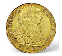 Monedas Antiguas españolas, 1786 Carlos III Moneda Oro Escudo España, Monedas Plata 8 Reales coleccionables, colección Moneda Conmemorativa para coleccionistas Raras
