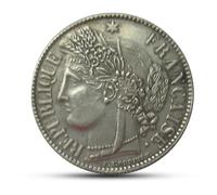 Monedas Antiguas francesas Franco, colección de Moneda Antigua sembradora Imperio Frances, Monedas Europeas para coleccionistas Raras, Moneda de Plata Francia, Regalo Vintage - Marianna 1850