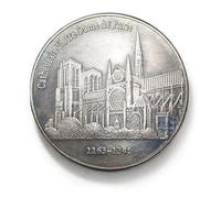 Monedas Antiguas francesas Franco, Monedas Europeas para coleccionistas Raras, Moneda de Plata Francia, colección de Moneda Antigua Imperio Frances (Cathédrale Notre Dame de Paris)